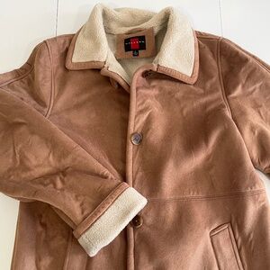 Gallery Long Warm Coat in Tan